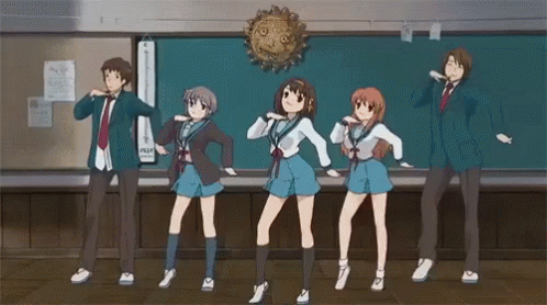 Anime Kawaii Girls Dancing Animated Gifs