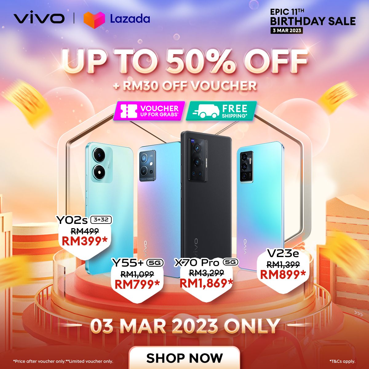 Vivo Smartphones Get Big Discounts In The Lazada 3.3 Sale