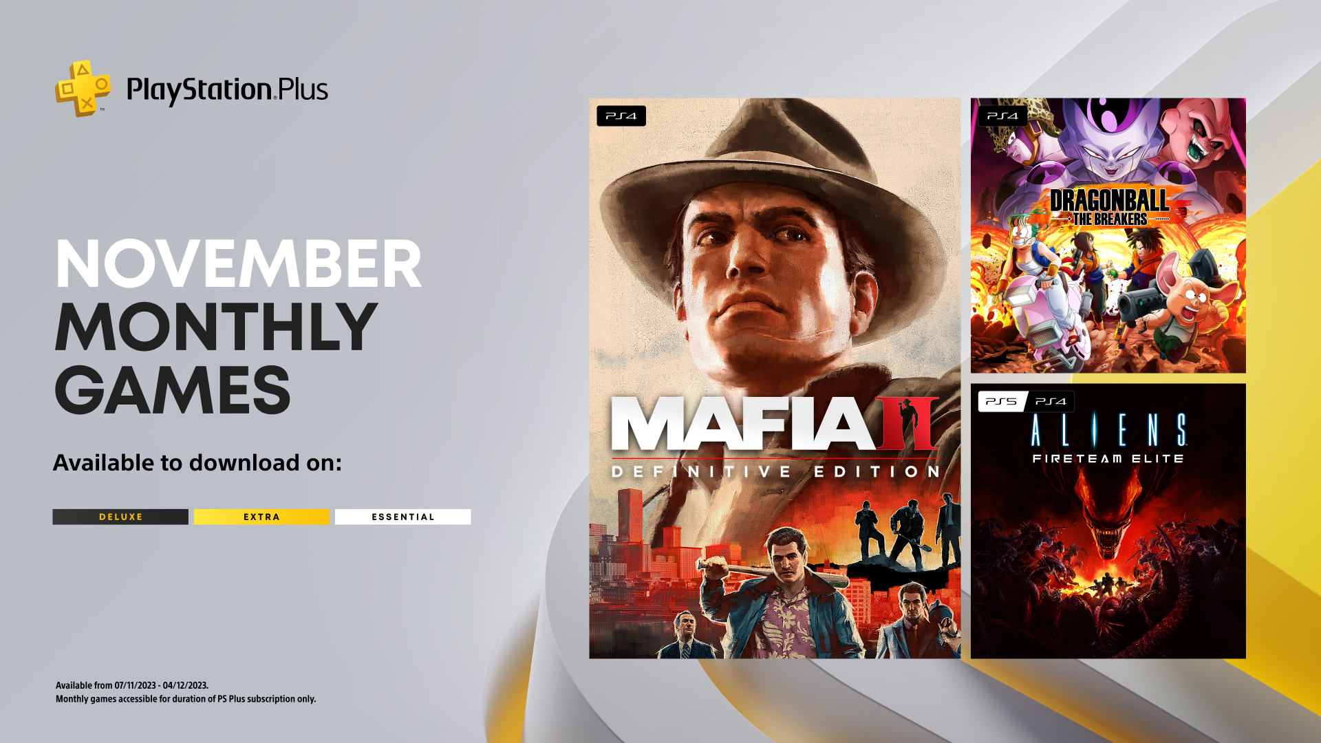 PS Plus November 2023 Adds Mafia 2 Definitive Edition, Aliens Fireteam
